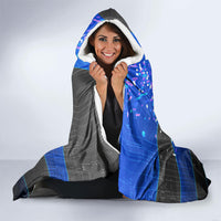 7th Birthday Boys Hooded Blanket I was 6 Now Im 7 Gaming And Tech Theme