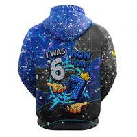 7th Birthday Boys Hoodie I was 6 Now Im 7 Gaming And Tech Theme