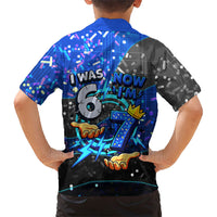 7th Birthday Boys Kid Hawaiian Shirt I was 6 Now Im 7 Gaming And Tech Theme