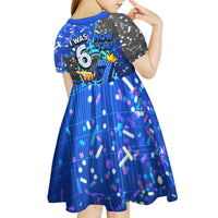 7th Birthday Boys Kid Short Sleeve Dress I was 6 Now Im 7 Gaming And Tech Theme