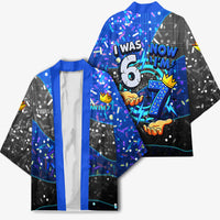 7th Birthday Boys Kimono I was 6 Now Im 7 Gaming And Tech Theme