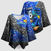 7th Birthday Boys Kimono Sleeve Blouse I was 6 Now Im 7 Gaming And Tech Theme