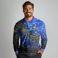 7th Birthday Boys Long Sleeve Polo Shirt I was 6 Now Im 7 Gaming And Tech Theme