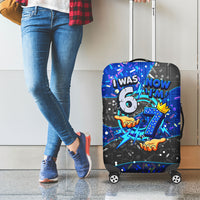 7th Birthday Boys Luggage Cover I was 6 Now Im 7 Gaming And Tech Theme