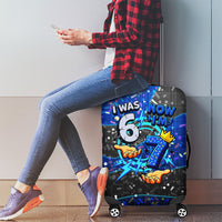 7th Birthday Boys Luggage Cover I was 6 Now Im 7 Gaming And Tech Theme