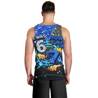7th Birthday Boys Men Tank Top I was 6 Now Im 7 Gaming And Tech Theme