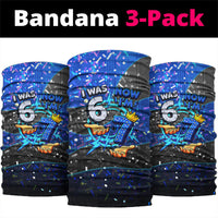 7th Birthday Boys Neck Gaiter I was 6 Now Im 7 Gaming And Tech Theme