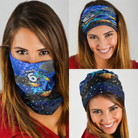 7th Birthday Boys Neck Gaiter I was 6 Now Im 7 Gaming And Tech Theme