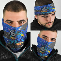 7th Birthday Boys Neck Gaiter I was 6 Now Im 7 Gaming And Tech Theme