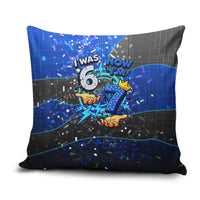 7th Birthday Boys Pillow Cover I was 6 Now Im 7 Gaming And Tech Theme