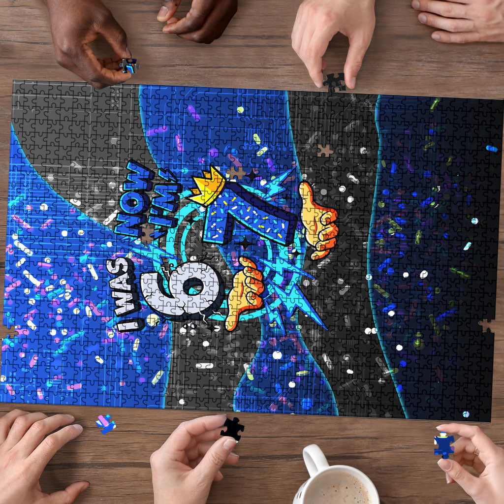 7th Birthday Boys Puzzle I was 6 Now Im 7 Gaming And Tech Theme