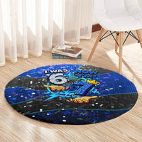 7th Birthday Boys Round Carpet I was 6 Now Im 7 Gaming And Tech Theme