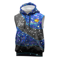 7th Birthday Boys Sleeveless Hoodie I was 6 Now Im 7 Gaming And Tech Theme