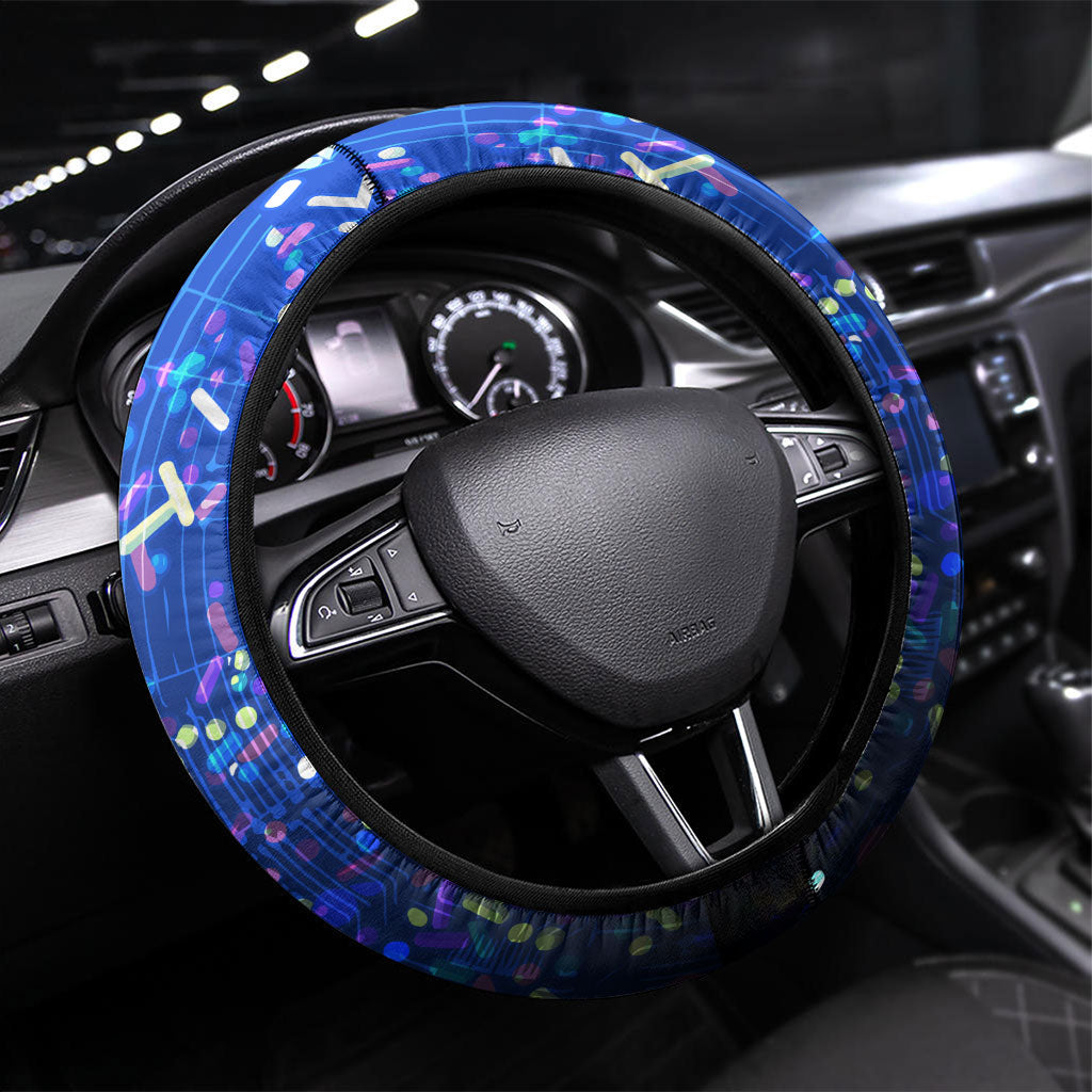 7th Birthday Boys Steering Wheel Cover I was 6 Now Im 7 Gaming And Tech Theme