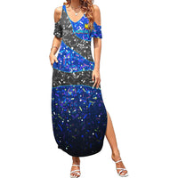 7th Birthday Boys Summer Maxi Dress I was 6 Now Im 7 Gaming And Tech Theme
