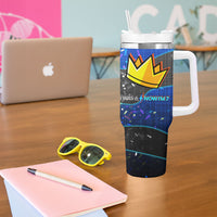7th Birthday Boys Tumbler With Handle I was 6 Now Im 7 Gaming And Tech Theme