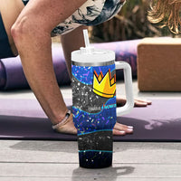 7th Birthday Boys Tumbler With Handle I was 6 Now Im 7 Gaming And Tech Theme