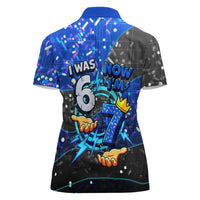 7th Birthday Boys Women Polo Shirt I was 6 Now Im 7 Gaming And Tech Theme