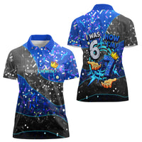 7th Birthday Boys Women Polo Shirt I was 6 Now Im 7 Gaming And Tech Theme