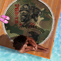 761st Tank Battalion Black Panthers Beach Blanket Come Out Fighting Military - Camouflage Halftone