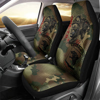 761st Tank Battalion Black Panthers Car Seat Cover Come Out Fighting Military - Camouflage Halftone