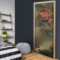 761st Tank Battalion Black Panthers Door Cover Come Out Fighting Military - Camouflage Halftone