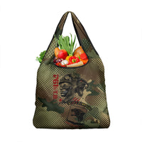 761st Tank Battalion Black Panthers Grocery Bag Come Out Fighting Military - Camouflage Halftone