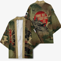761st Tank Battalion Black Panthers Kimono Come Out Fighting Military - Camouflage Halftone