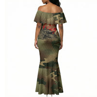 761st Tank Battalion Black Panthers Mermaid Dress Come Out Fighting Military - Camouflage Halftone
