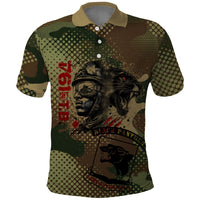761st Tank Battalion Black Panthers Polo Shirt Come Out Fighting Military - Camouflage Halftone