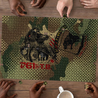 761st Tank Battalion Black Panthers Puzzle Come Out Fighting Military - Camouflage Halftone