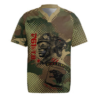 761st Tank Battalion Black Panthers Rugby Jersey Come Out Fighting Military - Camouflage Halftone
