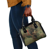 761st Tank Battalion Black Panthers Shoulder Handbag Come Out Fighting Military - Camouflage Halftone