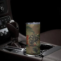 761st Tank Battalion Black Panthers Skinny Tumbler Come Out Fighting Military - Camouflage Halftone