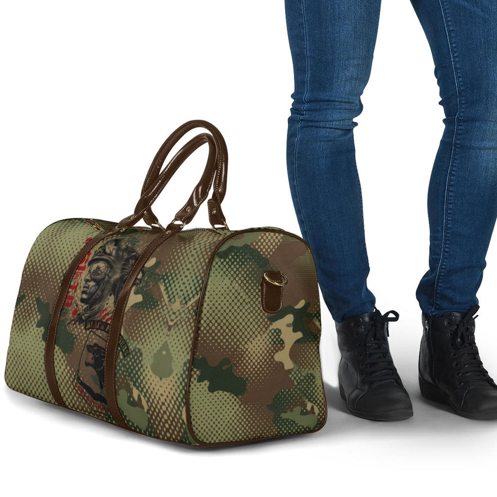 761st Tank Battalion Black Panthers Travel Bag Come Out Fighting Military - Camouflage Halftone