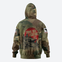 761st Tank Battalion Black Panthers Zip Hoodie Come Out Fighting Military - Camouflage Halftone