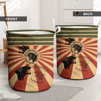 Black Panthers 761st Tank Battalion Laundry Basket Come Out Fighting Retro Military