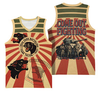 Black Panthers 761st Tank Battalion Basketball Jersey Come Out Fighting Retro Military