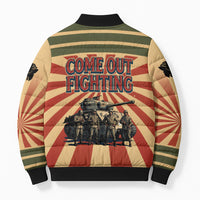 Black Panthers 761st Tank Battalion Bomber Puffer Jacket Come Out Fighting Retro Military