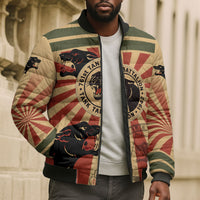 Black Panthers 761st Tank Battalion Bomber Puffer Jacket Come Out Fighting Retro Military