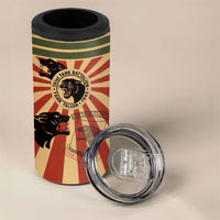 Black Panthers 761st Tank Battalion 4 in 1 Can Cooler Tumbler Come Out Fighting Retro Military