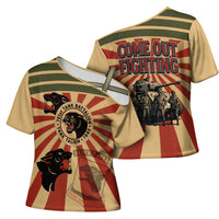 Black Panthers 761st Tank Battalion Cross Shoulder Shirt Come Out Fighting Retro Military