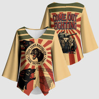 Black Panthers 761st Tank Battalion Kimono Sleeve Blouse Come Out Fighting Retro Military