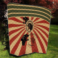 Black Panthers 761st Tank Battalion Quilt Come Out Fighting Retro Military