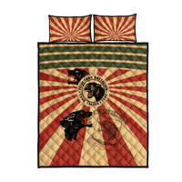 Black Panthers 761st Tank Battalion Quilt Bed Set Come Out Fighting Retro Military