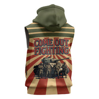 Black Panthers 761st Tank Battalion Sleeveless Zip Hoodie Come Out Fighting Retro Military
