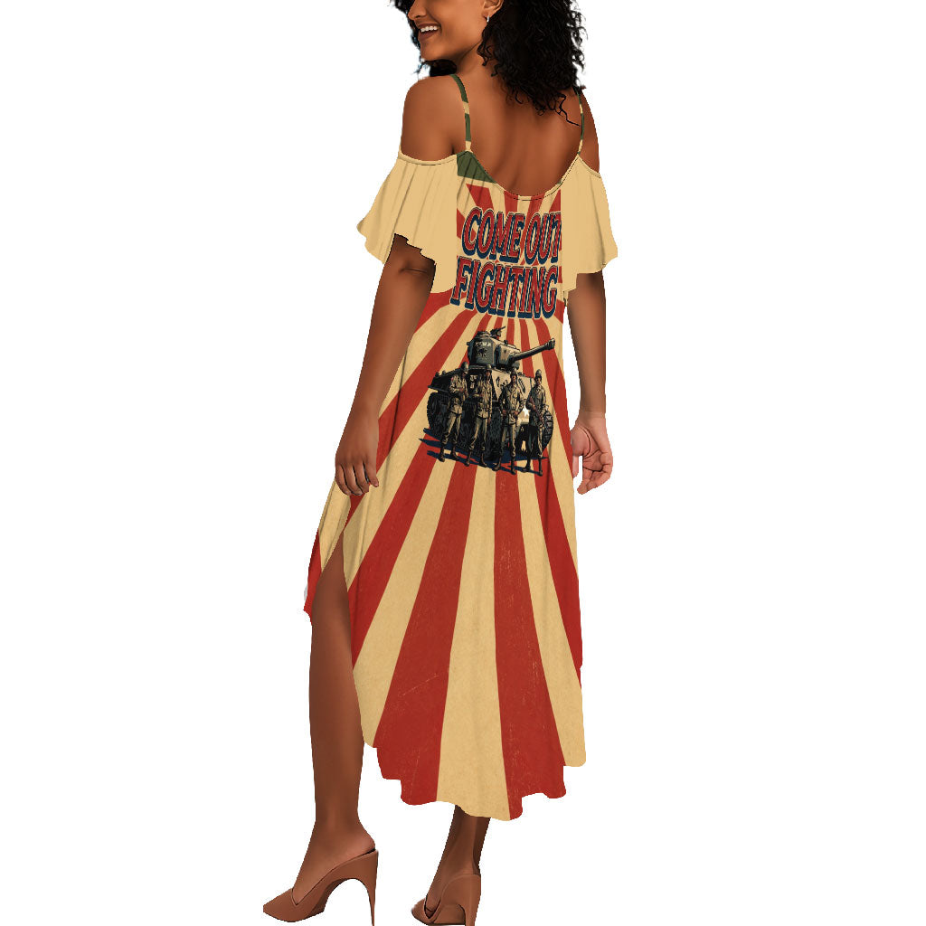 Black Panthers 761st Tank Battalion Summer Maxi Dress Come Out Fighting Retro Military