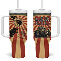 Black Panthers 761st Tank Battalion Tumbler With Handle Come Out Fighting Retro Military