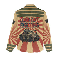Black Panthers 761st Tank Battalion Women Casual Shirt Come Out Fighting Retro Military