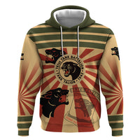Black Panthers 761st Tank Battalion Zip Hoodie Come Out Fighting Retro Military